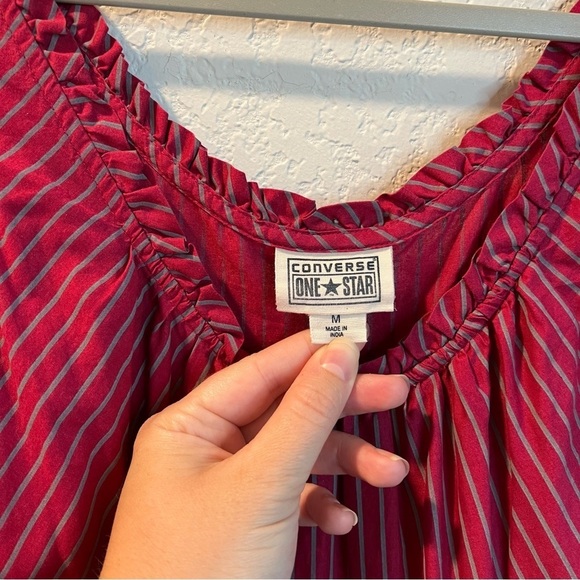 Women’s Converse pink ombré sleeveless a-line belted dress size medium M - Picture 4 of 6